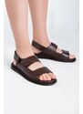 Ducavelli Luas Men's Genuine Leather Sandals, Genuine Leather Sandals, Orthopedic Sole Sandals.