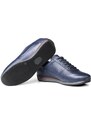 Ducavelli Lion Point Men's Casual Shoes From Genuine Leather With Plush Shearling, Navy Blue.