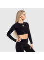 Dámský sportovní crop top Iron Aesthetics Solid, černý