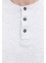 Bavlněné tričko s dlouhým rukávem Abercrombie & Fitch šedá barva