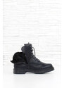 Cathay moda Černé kotníkové boty 3209-1B