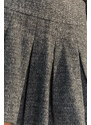 Trendyol Gray Premium Quality Pleated Mini Woven Skirt