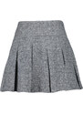 Trendyol Gray Premium Quality Pleated Mini Woven Skirt