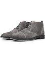 Ducavelli Masquerade Genuine Leather Anti-Slip Sole Daily Boots Gray