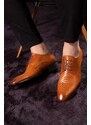 Ducavelli Croco Genuine Leather Men's Classic Shoes, Derby Classic Shoes, Lace-Up Classic Shoes.