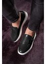 Ducavelli Strap Genuine Leather Men's Casual Shoes, Loafers, Casual Shoes, Lightweight Shoes.