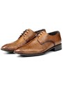 Ducavelli Croco Genuine Leather Men's Classic Shoes, Derby Classic Shoes, Lace-Up Classic Shoes.