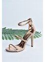 Fox Shoes Bronze Mirror Thin Heels Women's Shoes