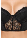 Trendyol Black Polyamide Lace Detailed Extra Push Up Bustier Knitted Bra