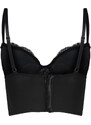 Trendyol Black Polyamide Lace Detailed Extra Push Up Bustier Knitted Bra