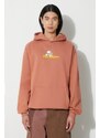 Mikina Butter Goods Teddy Logo Pullover Hood pánská, oranžová barva, s kapucí, potiskem, BGQ3231304