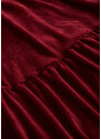 bonprix Manšestrové šaty s dlouhým rukávem Červená