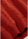 bonprix Hrubě pletený svetr s balónovými rukávy Hnědá