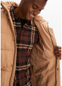 bonprix Prošívaná bunda s odnímatelnou kapucí a s tunýlkem, z recyklovaného polyesteru Hnědá