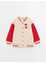 LC Waikiki LCW Baby College Collar Long Sleeve Minnie Mouse Printed Baby Girl Bomber Jacket