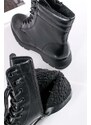 Tamaris Černé šněrovací kotníkové boty 1-26299
