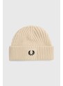 Bavlněná čepice Fred Perry béžová barva, C6151.T04