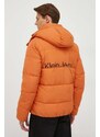 Bunda Calvin Klein Jeans pánská, oranžová barva, zimní