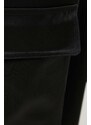 Kalhoty MICHAEL Michael Kors dámské, černá barva, jednoduché, high waist