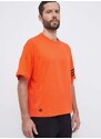 Bavlněné tričko adidas Originals oranžová barva, s aplikací