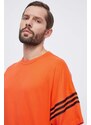 Bavlněné tričko adidas Originals oranžová barva, s aplikací