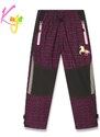 Dívčí zateplené outdoorové kalhoty - KUGO C7770 fialové