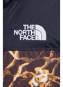Péřová bunda The North Face 1996 Retro Nuptse pánská, hnědá barva, zimní, NF0A3C8DOS31