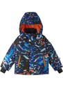 Chlapecká zimní lyžařská bunda Reima Kairala černá/modrá