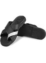 Ducavelli Estate Men's Genuine Leather Slippers, Genuine Leather Slippers, Orthopedic Sole Slippers, Rubber Sole Slippers.