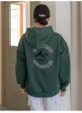 Know Women's Dark Green Mountain Glacier Printed Hoodie Sweatshirt.