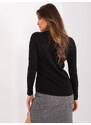 Fashionhunters Černý dámský bavlněný svetr