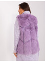 Fashionhunters Světle fialová kožešinová vesta s kapsami