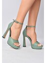 Fox Shoes Women's Green Heeled Shoes