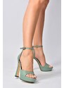 Fox Shoes Women's Green Heeled Shoes