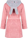 Trendyol Powder Belted Animal Figured Hooded Wellsoft Knitted Dressing Gown