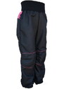 Kukadloo Dětské šusťákové kalhoty / černo-růžové
