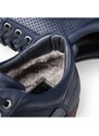 Ducavelli Lion Point Men's Casual Shoes From Genuine Leather With Plush Shearling, Navy Blue.