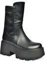 Fox Shoes R610131909 Women's Black Thick Soled Boots