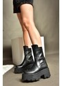 Fox Shoes R610131909 Women's Black Thick Soled Boots