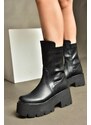 Fox Shoes R610131909 Women's Black Thick Soled Boots