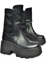 Fox Shoes R610131909 Women's Black Thick Soled Boots