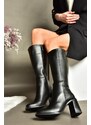 Fox Shoes R518101409 Black Women's Thick Heeled Boots