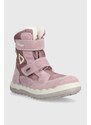 Dětské zimní boty Primigi růžová barva