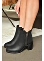 Fox Shoes R674161009 Black Women's Thick Heeled Boots