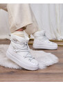 MSMG Royalfashion Dámské nazouvací boty a'la snow boots v bílé barvě Vevnose - Bílá