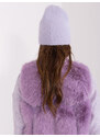 Fashionhunters Světle fialový dámský klobouk s angorou