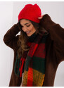 Fashionhunters Červená zimní čepice s aplikacemi