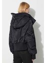 Bunda Rick Owens černá barva, přechodná