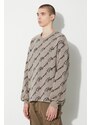 Vlněný svetr Represent Jaquard Sweater pánský, hnědá barva, lehký