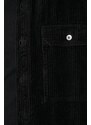 Manšestrová bunda Rick Owens černá barva, přechodná